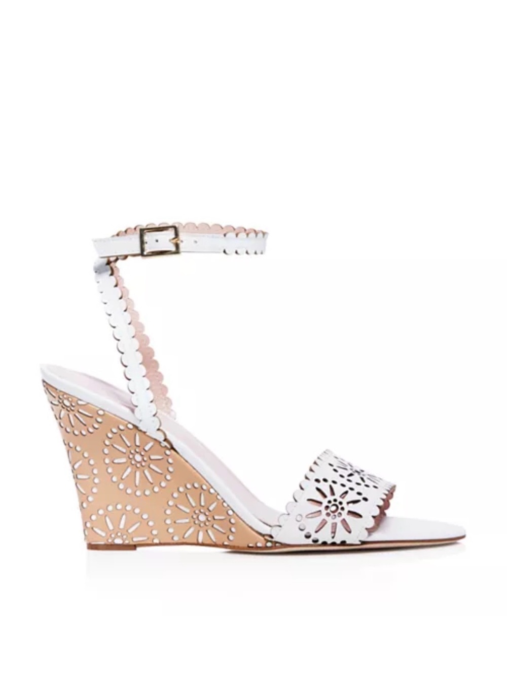 Kate Spade Iago Laser-Cut Wedge Sandals - Picture 2 of 7